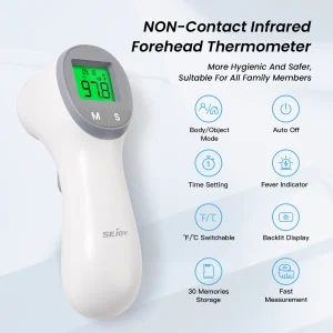 Infrared Digital Thermometer Forehead Ear Body Fever