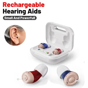 1 Pair Mini Hearing Aids Rechargable